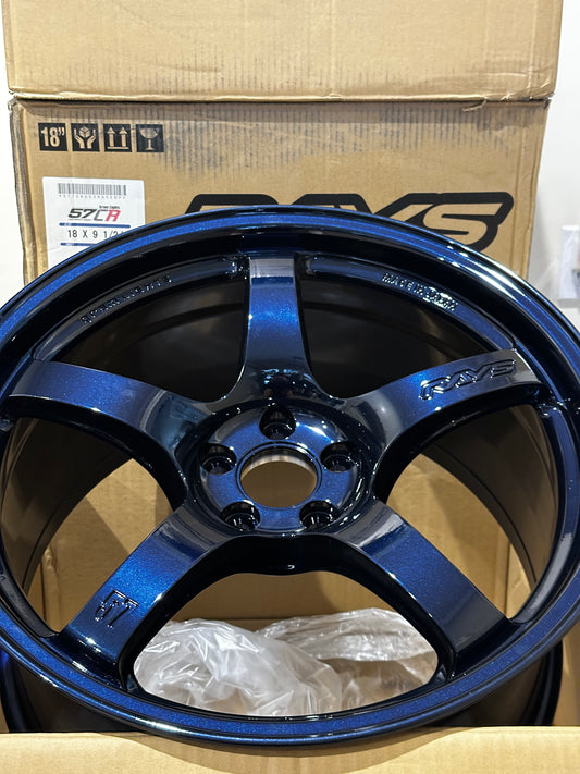 [FULL SET] Rays 57CR Eternal Blue Pearl 18x9.5 ET38 5x100