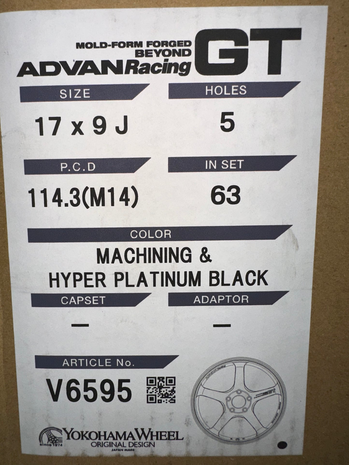 [STAGGERED FULL SET] Advan GT Beyond Machining & Hyper Platinum Black 17x9 ET63 5x114.3