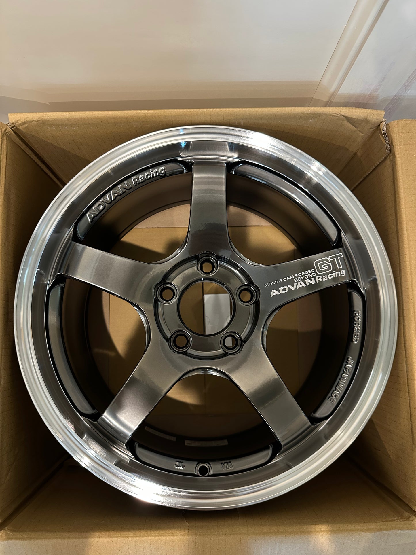[STAGGERED FULL SET] Advan GT Beyond Machining & Hyper Platinum Black 17x9 ET63 5x114.3