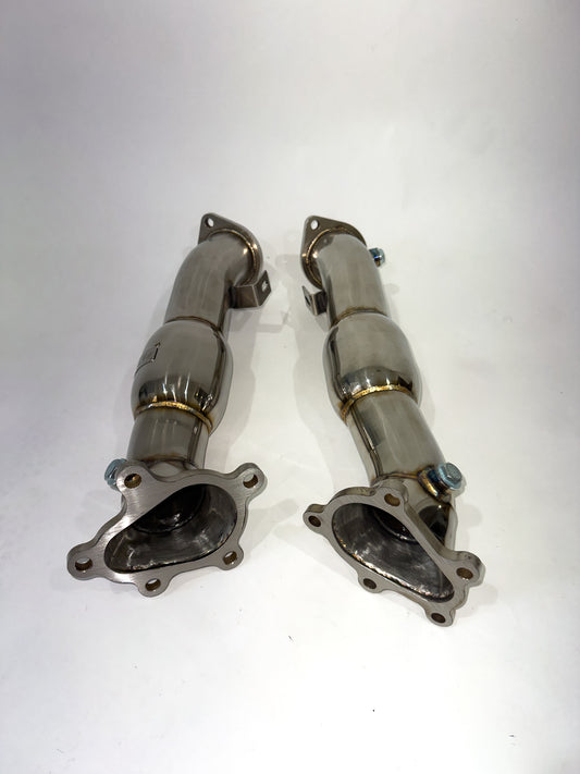TopSpeed Nissan GTR R35 2009-2019 Stainless Steel Turbo Resonated Down Pipe