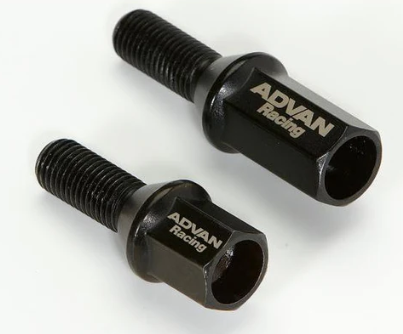 Set of 4 ADVAN RACING Lug Bolt 17H SHORT 14x1.25 Thread Black